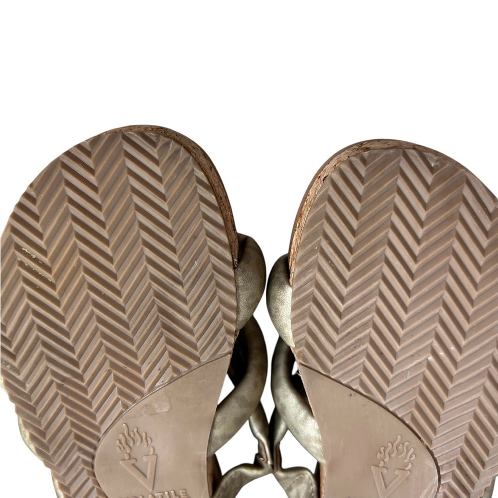 VOLATILE Women’s Gillette Slide Sandal Metallic Leopard Print Tri-Band Cork 5.5? - Picture 11 of 15